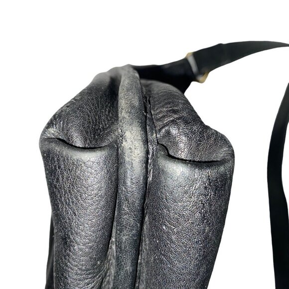 Vintage Fossil crossbody shoulder bag soft pebbled leather black minimalist - Picture 9 of 10